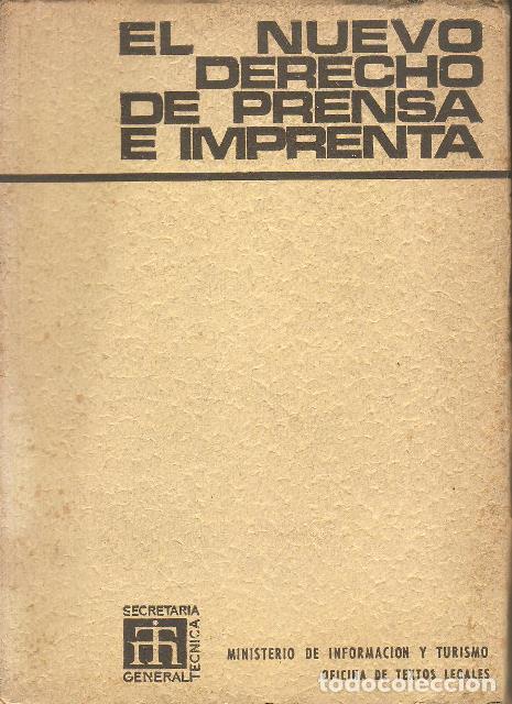 Libros: EL NUEVO DERECHO DE PRENSA E IMPRENTA. - Foto 1