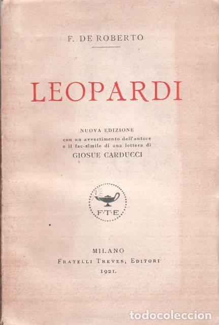 Libros: ROBERTO, F. de- - Leopardi - Foto 1