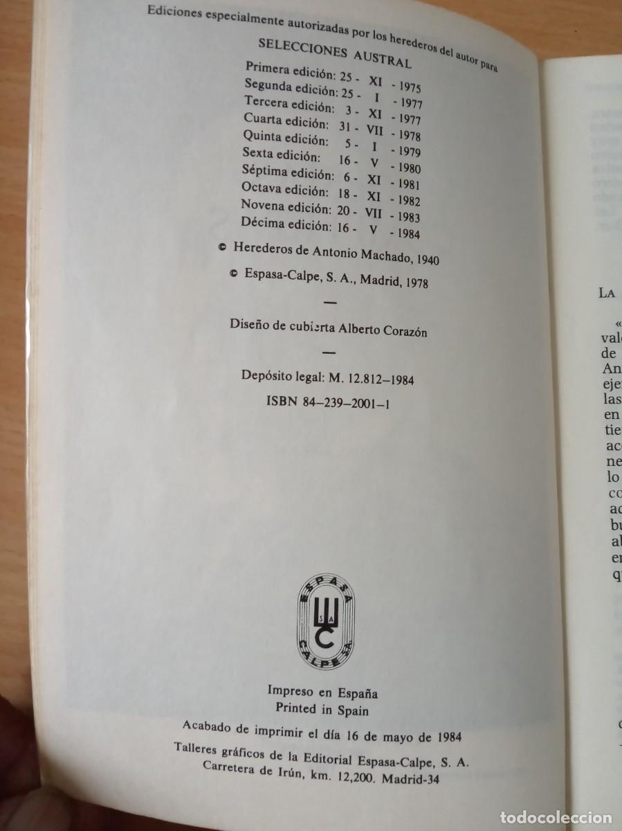 Libros: LOTE DE 2 LIBROS DE ANTONIO MACHADO - Foto 5