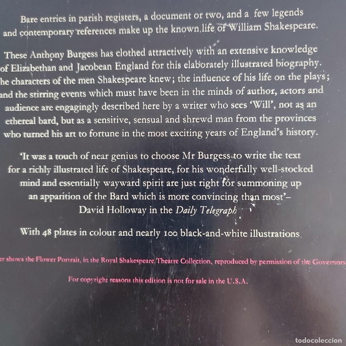 Libros: Libro en ingl&eacute;s &rdquo;Shakespeare&rdquo; by Anthony Burguess - Foto 5
