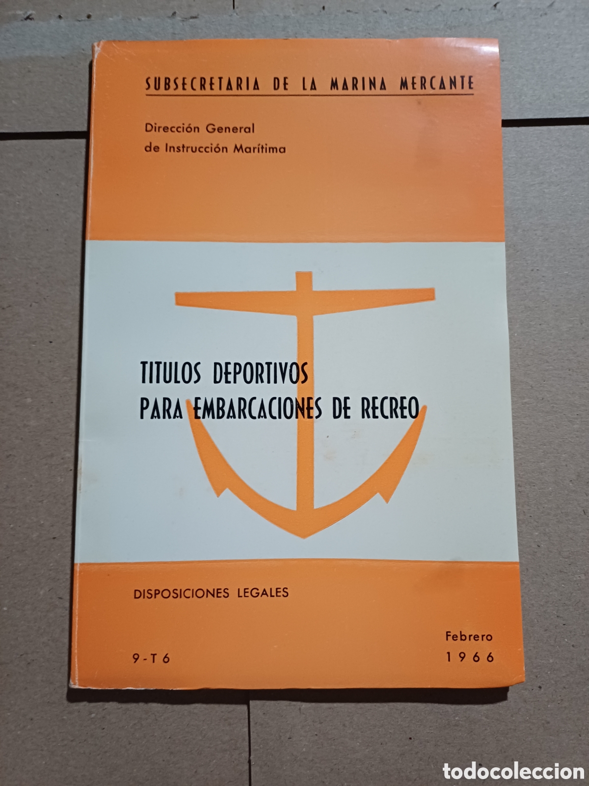 Libros: Titulos deportivos para embarcaciones de recreo 1966 Marina Mercante Instruccion Maritima