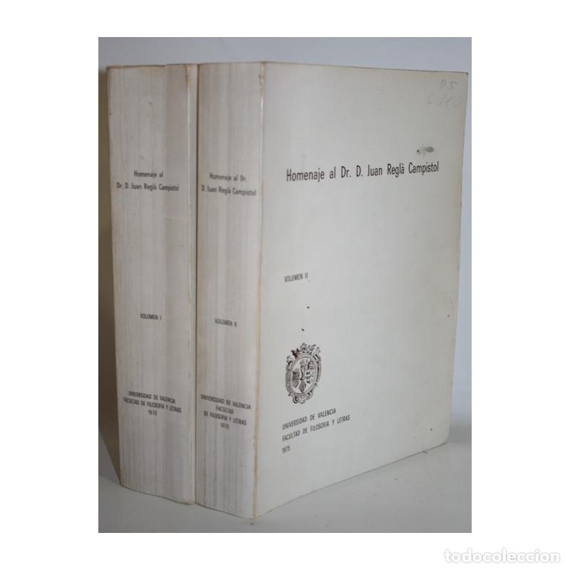 Libros: HOMENAJE AL DR. D. JUAN REGL&Agrave; CAMPISTOL. 2 TOMOS - V.V.A.A. - Foto 1