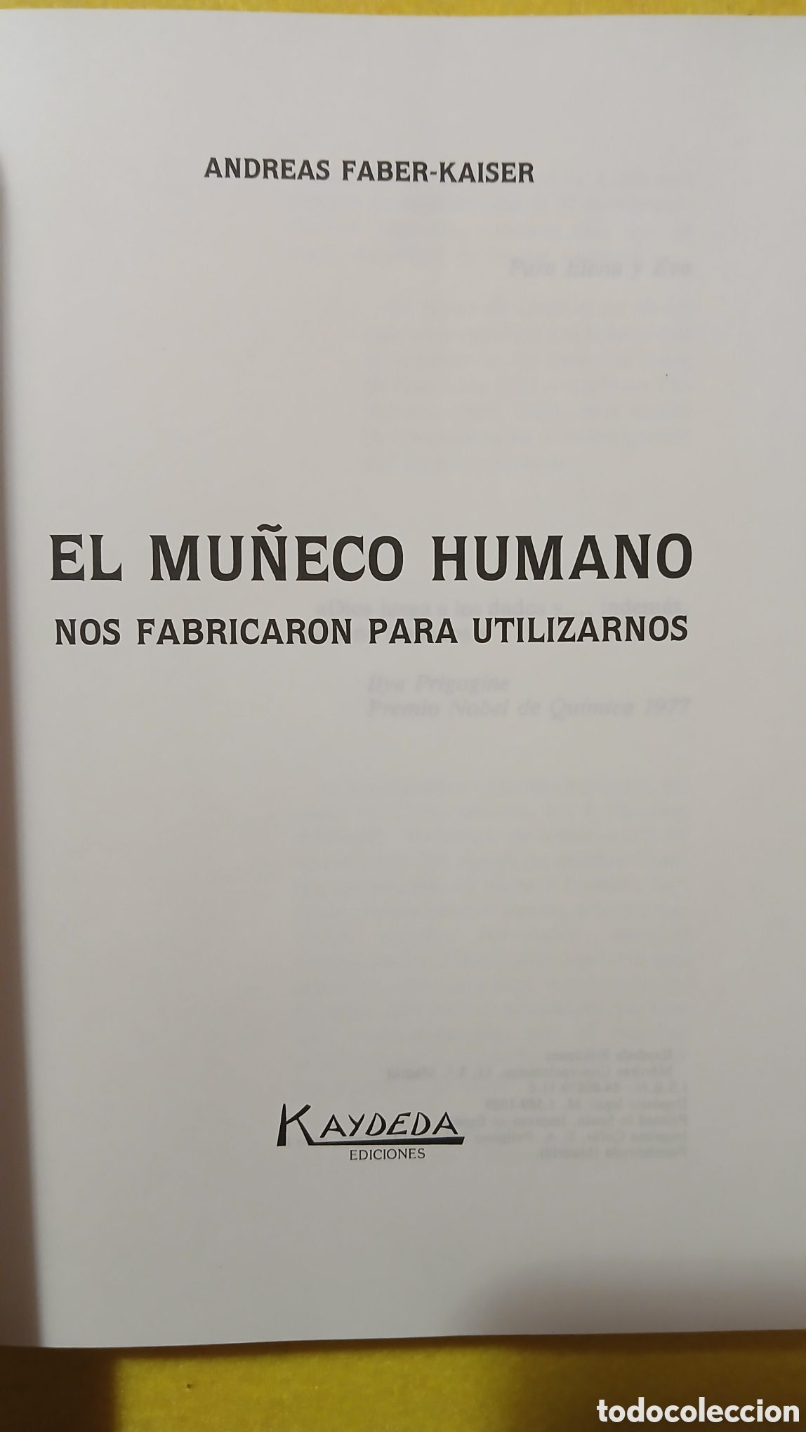 Libros: El Mu&ntilde;eco Humano, Andreas Faber-Kaiser - Foto 3