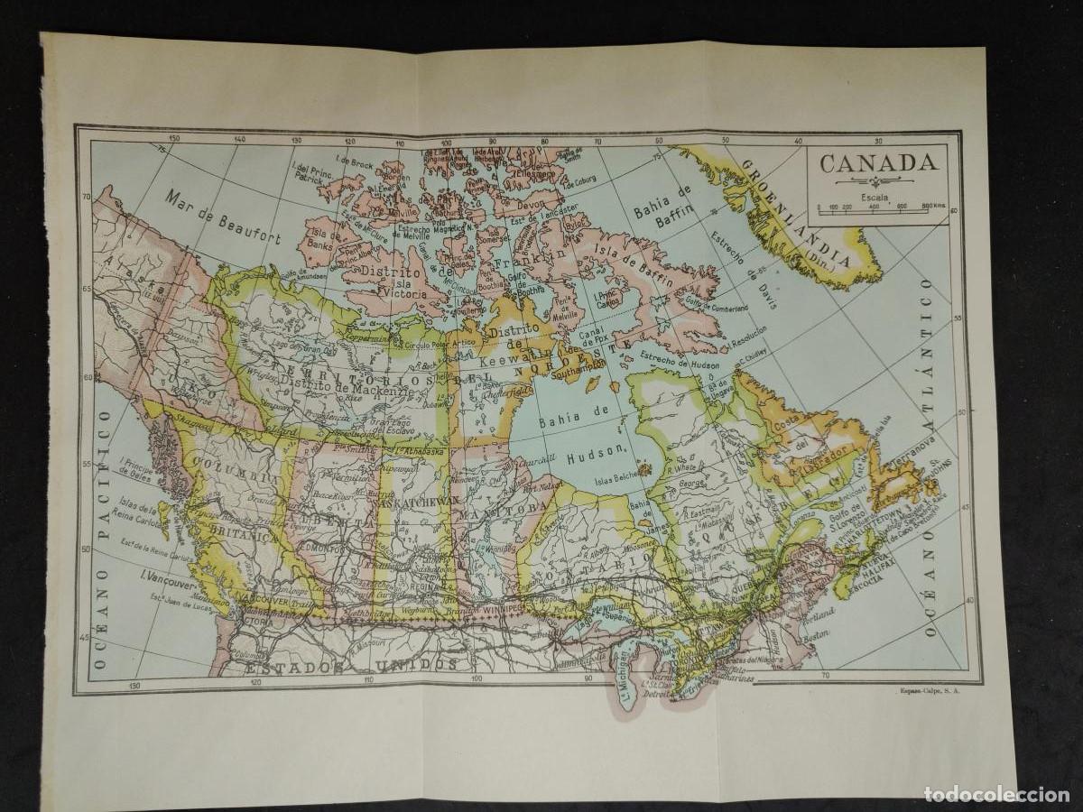 Libros: CANADA. MAPA ESPASA CALPE - TDK273 - - Foto 1