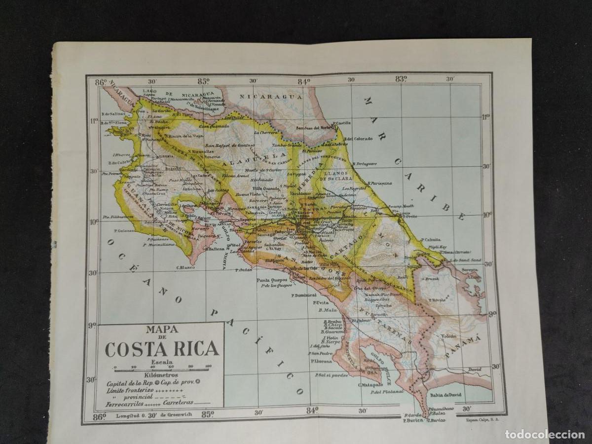 Libros: COSTA RICA. MAPA ESPASA CALPE - TDK273 - - Foto 1