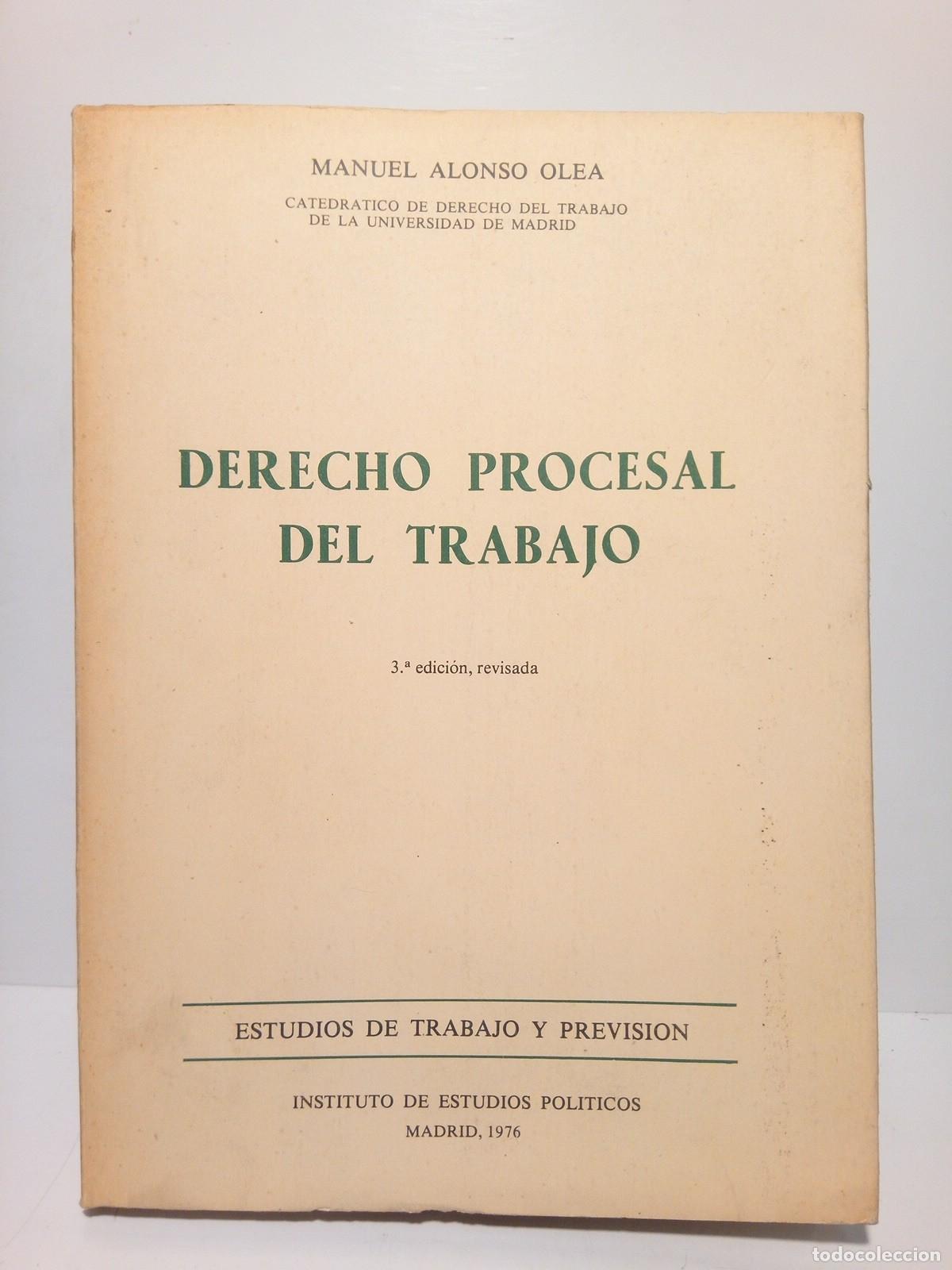 Libros: ALONSO OLEA, Manuel - Derecho procesal del trabajo - Foto 1
