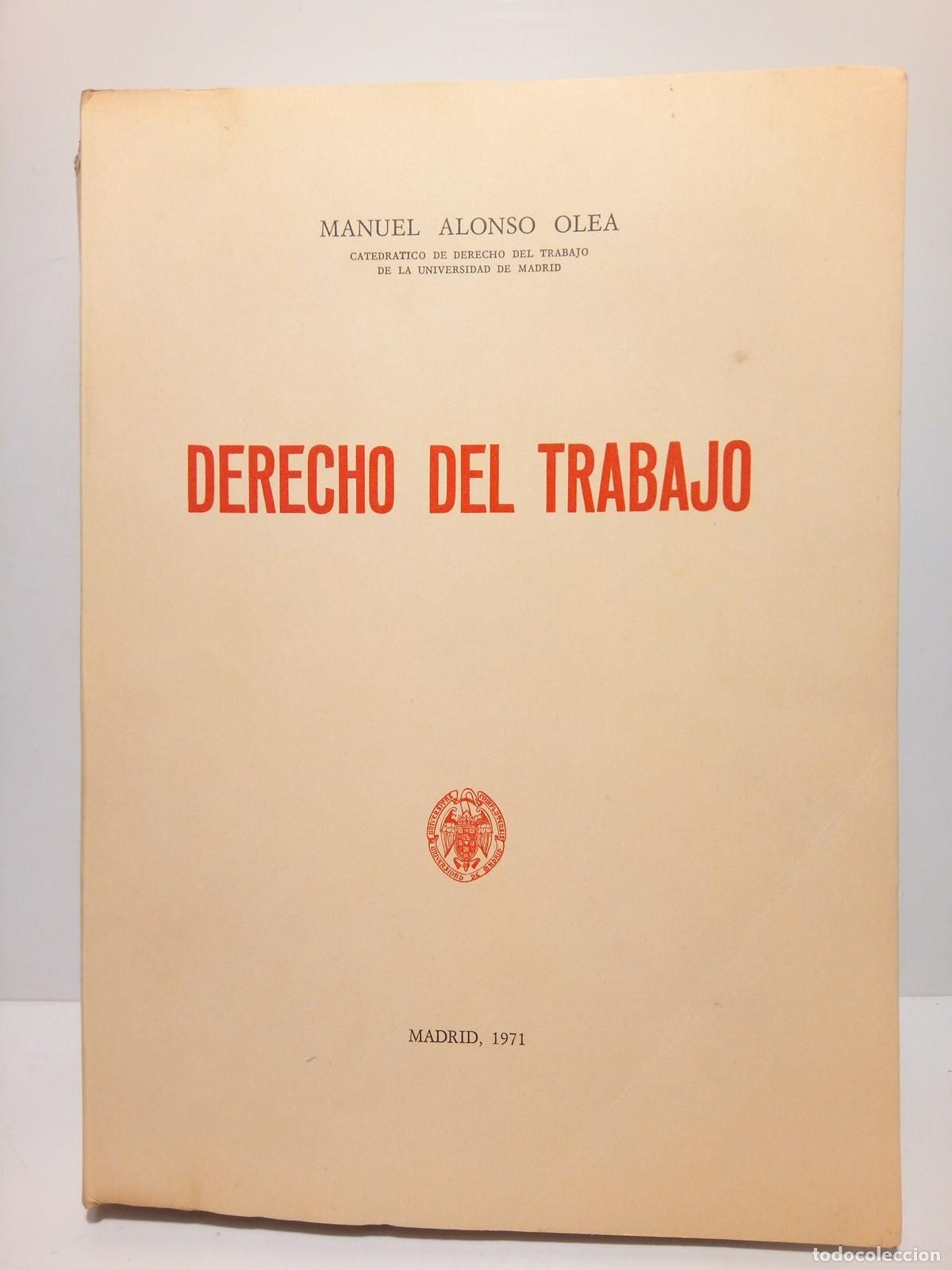Libros: ALOSO OLEA, Manuel - Derecho del Trabajo - Foto 1