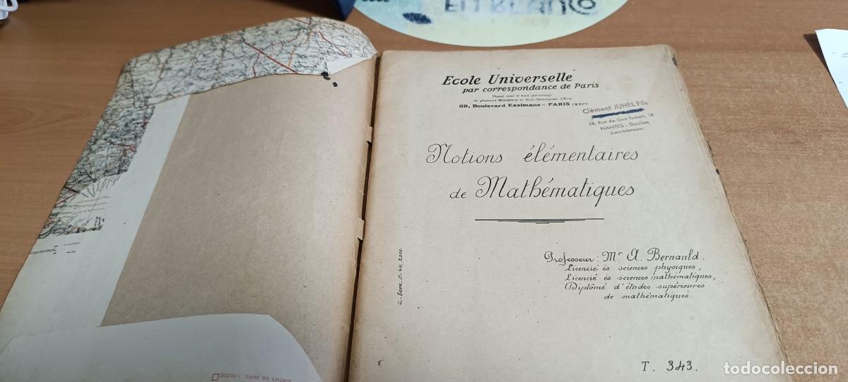 Libros: LIBRO EN FRANCES ESCUELA UNIVERSAL NOCIONES B&Aacute;SICAS DE MATEM&Aacute;TICAS, A&Ntilde;OS 50, PARIS - Foto 2
