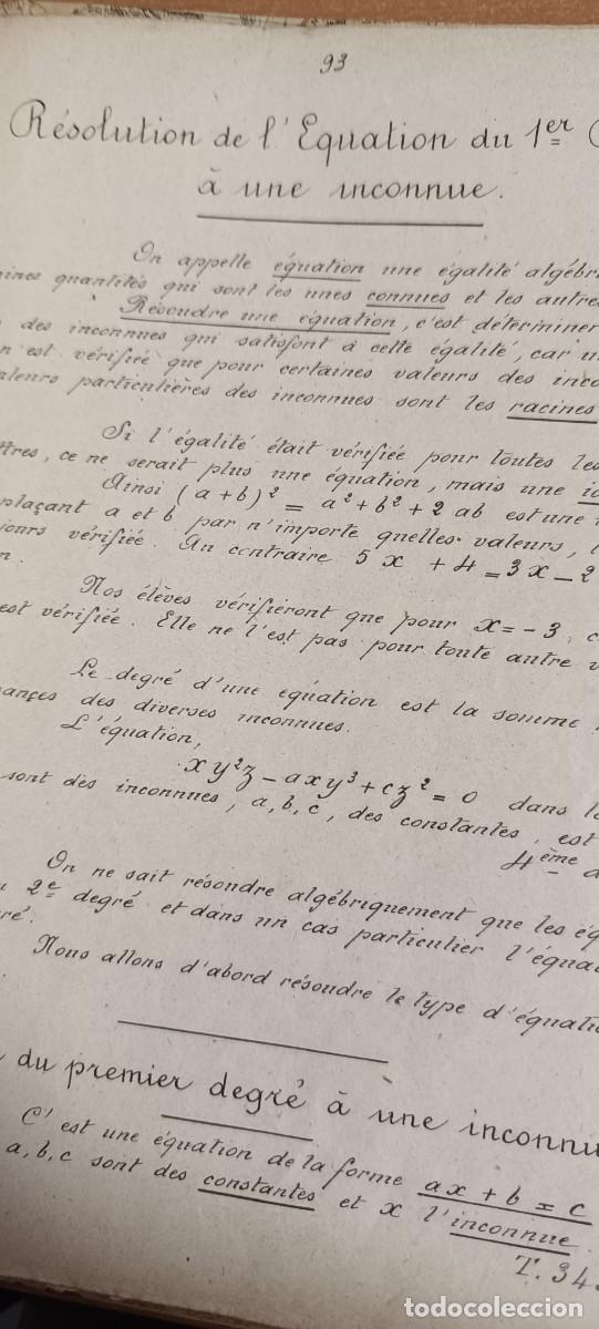 Libros: LIBRO EN FRANCES ESCUELA UNIVERSAL NOCIONES B&Aacute;SICAS DE MATEM&Aacute;TICAS, A&Ntilde;OS 50, PARIS - Foto 12