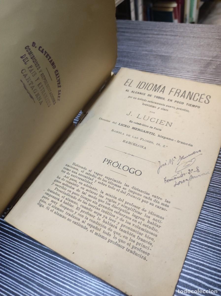 Libros: EL IDIOMA J. FRANCES LUCIEN 1899 - Foto 5