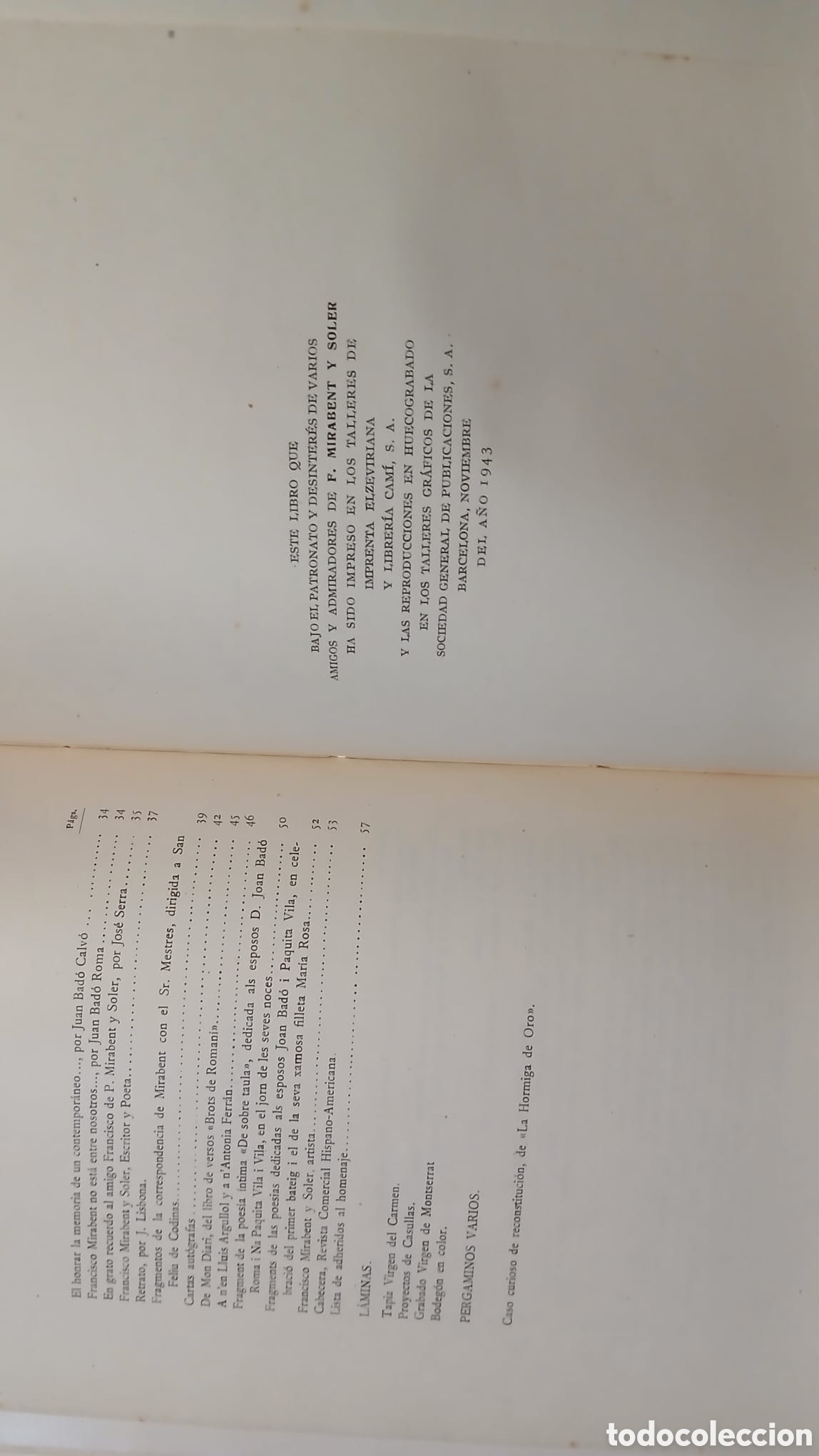 Libros: De la vida y Obras F. Mirabent y Soler - Foto 9