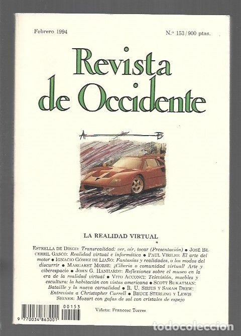 Libros: REVISTA DE OCCIDENTE 153: LA REALIDAD VIRTUAL - VARIOS - Foto 1
