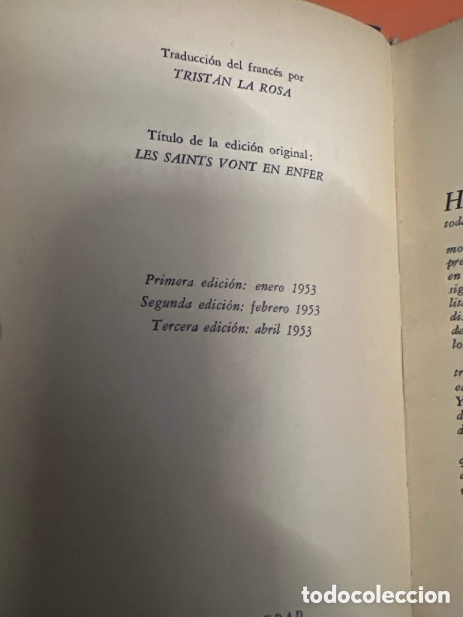 Libros: T2/B2/106. Los santos van al infierno.- Cesbron, Gilbert - Foto 5
