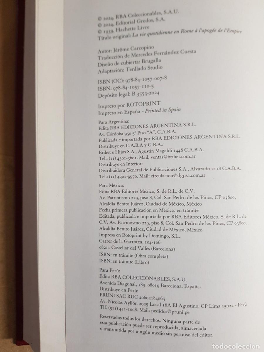 Libros: IMPECABLE - LA VIDA COTIDIANA EN ROMA - JEROME CARCOPINO - ED. GREDOS - 2024 - Foto 18