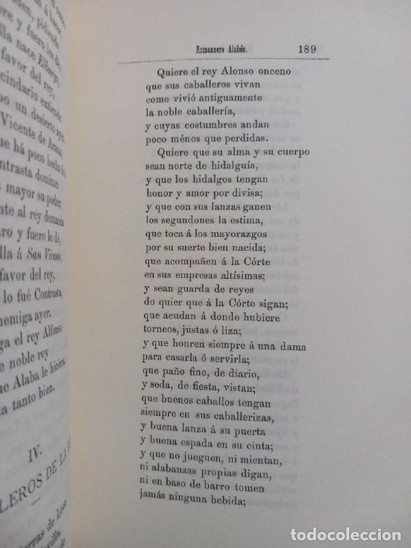 Libros: Romancero alab&eacute;s. - BECERRO DE BENGOA, Ricardo: - Foto 10
