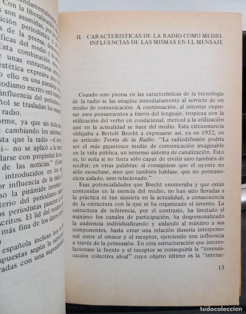 Libros: Estructura de la informaci&oacute;n radiof&oacute;nica. - PRADO, E.: - Foto 5