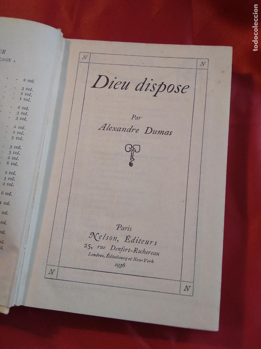 Libros: Dieu dispose Alejandro Dumas L.22975-759 Franc&eacute;s - Foto 2