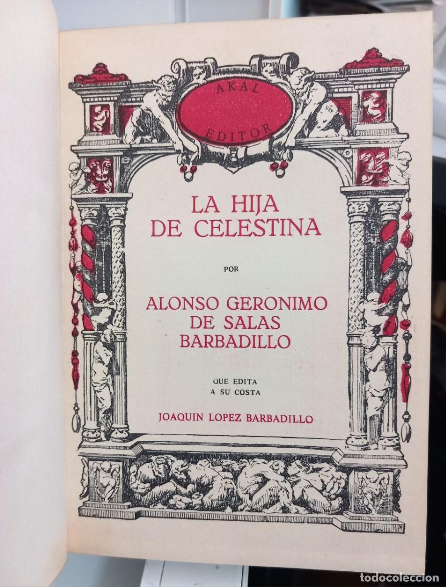 Libros: La hija de Celestina. - SALAS BARBADILLO, Alonso Ger&oacute;nimo: - Foto 4