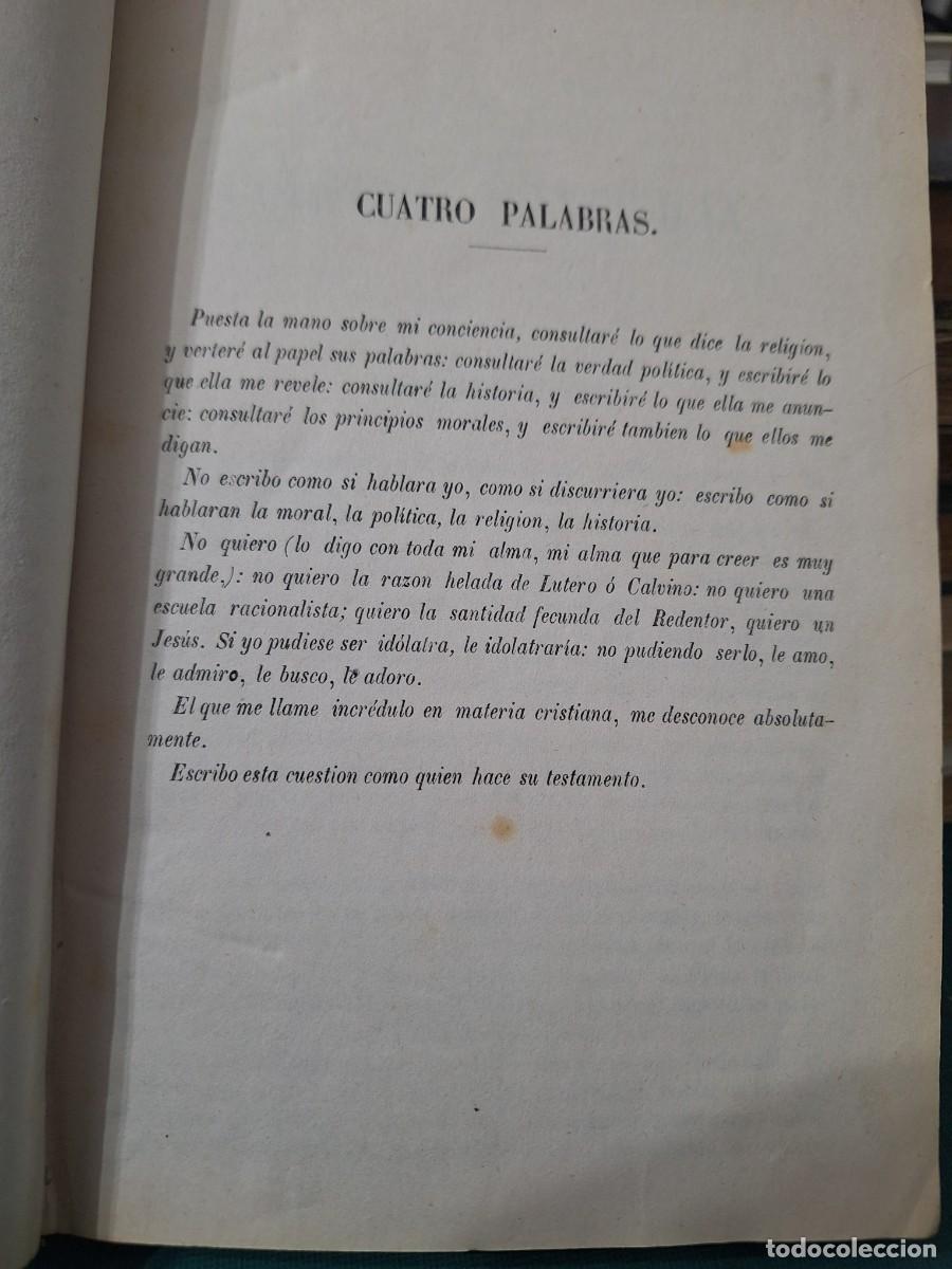 Libros: CUESTION PONTIFICIA ( ROQUE BARCIA , 1855 ) - Foto 5