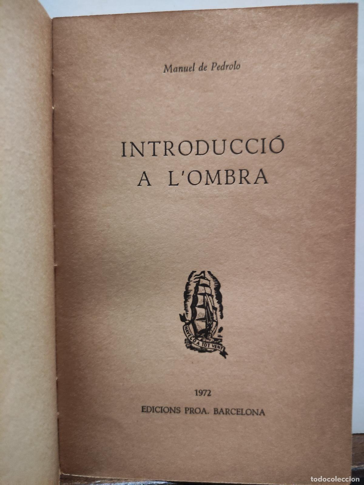 Libros: INTRODUCCIO A LOMBRA - MANUEL DE PEDROLO - Foto 2