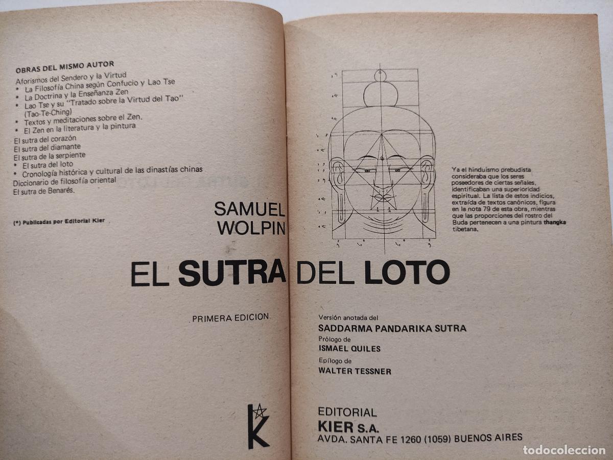 Libros: EL SUTRA DEL LOTO - SAMUEL WOLPIN - Foto 3