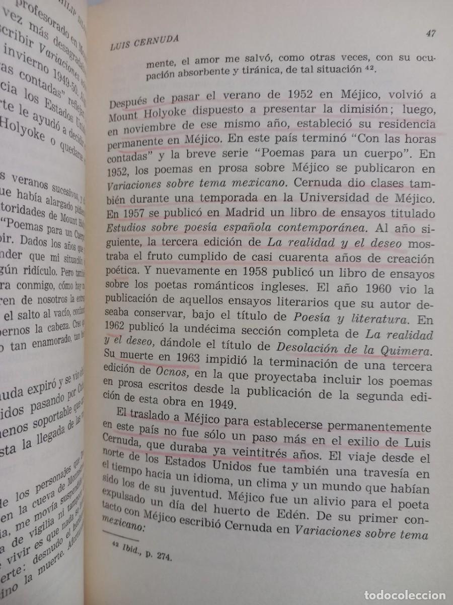 Libros: Luis Cernuda. El poeta en su leyenda. - SILVER, Philip: - Foto 6