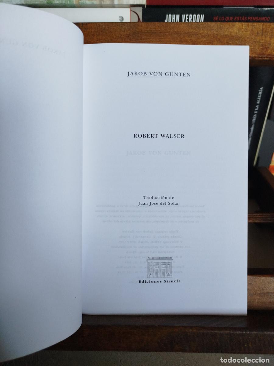 Libros: Jakob von Gunten - Walser, Robert - Foto 4