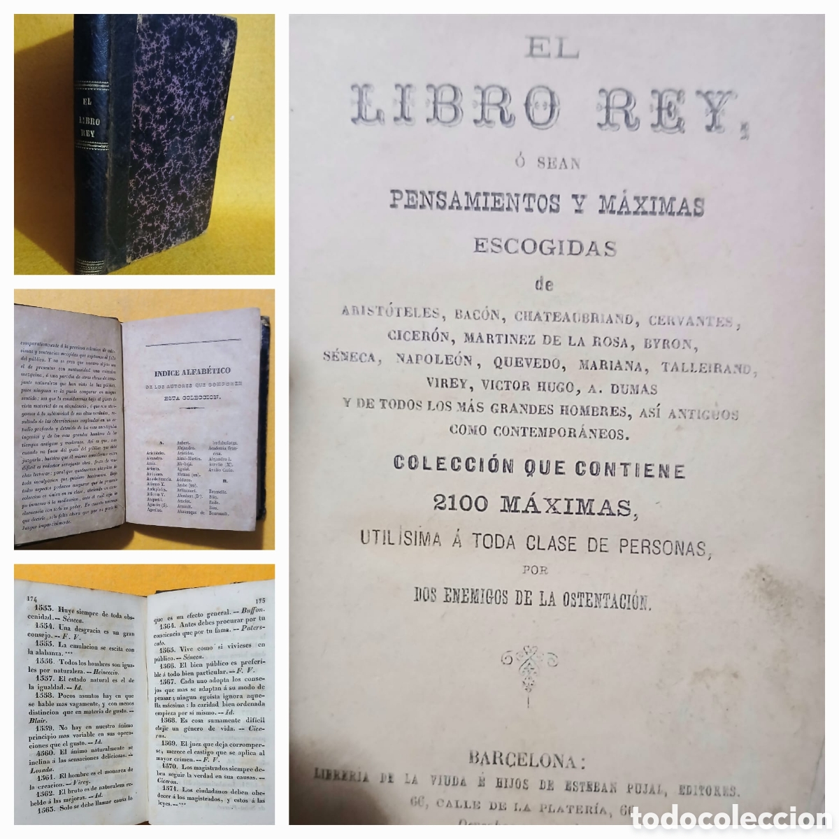 Libros: El libro rey, pensamientos y maximas. - Foto 1
