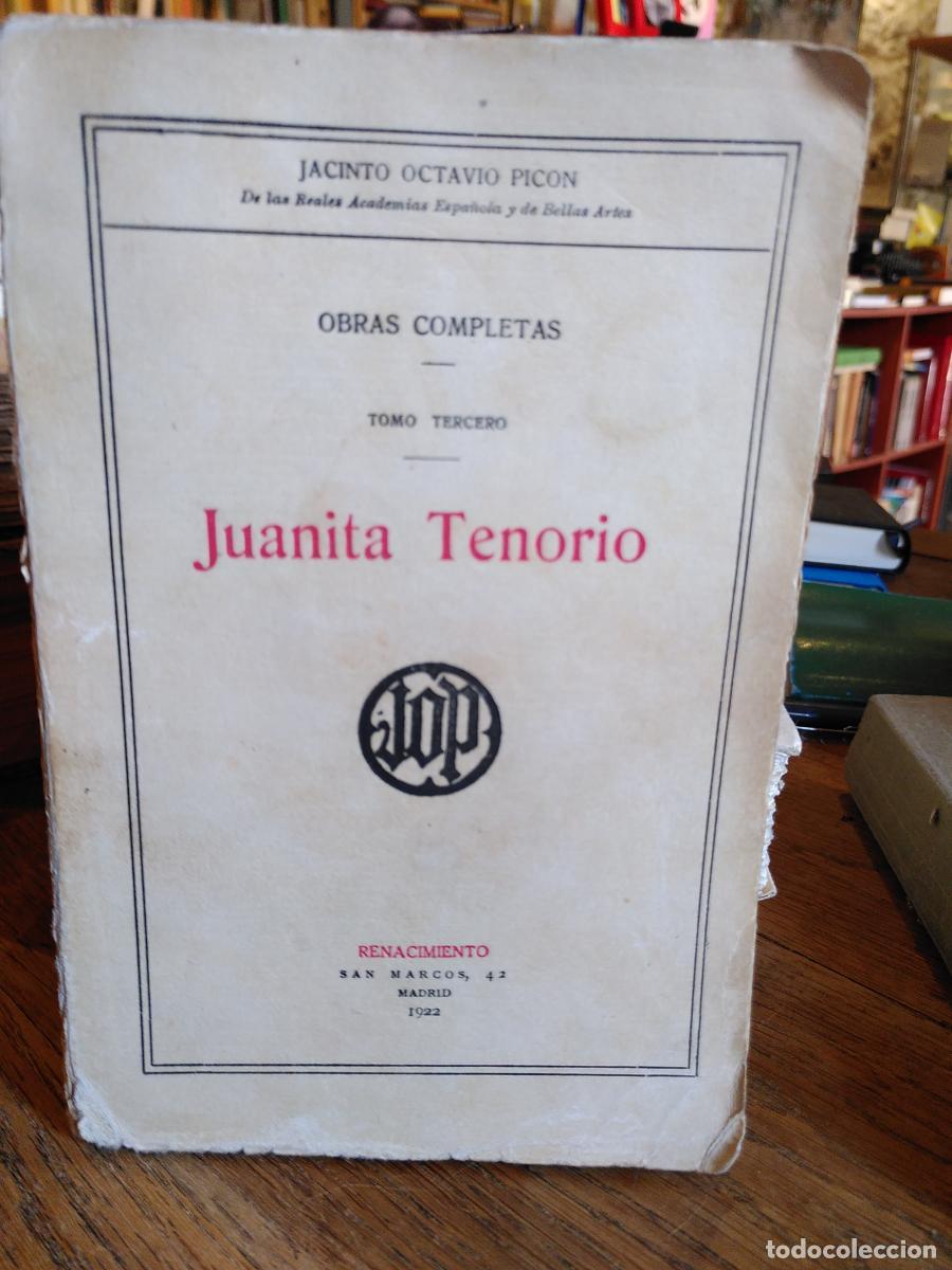 Libros: JUANITA TENORIO - PIC&Oacute;N, Jacinto Octavio.- - Foto 1