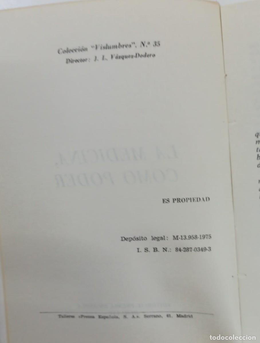 Libros: La medicina, como poder - L&oacute;pez Ibor, J.J. - Foto 3