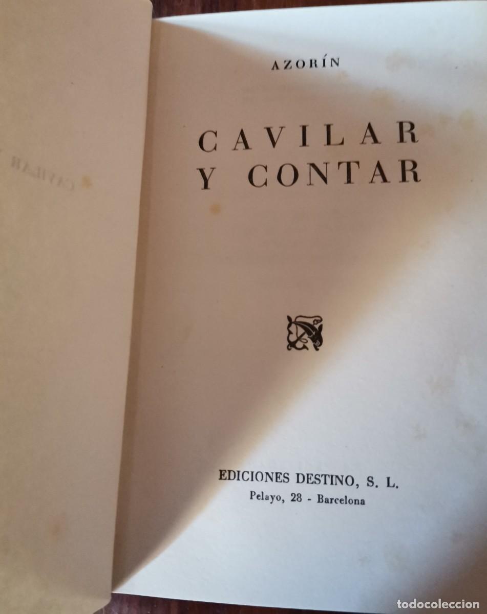 Libros: CAVILAR Y CONTAR. AZOR&Iacute;N. - Foto 2