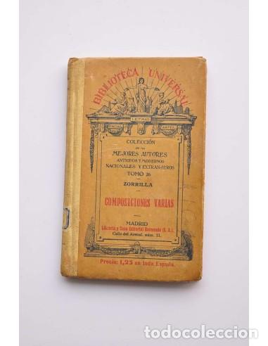 Libros: Zorrilla. Composiciones varias - ZORRILLA, Jos&eacute; - Foto 1