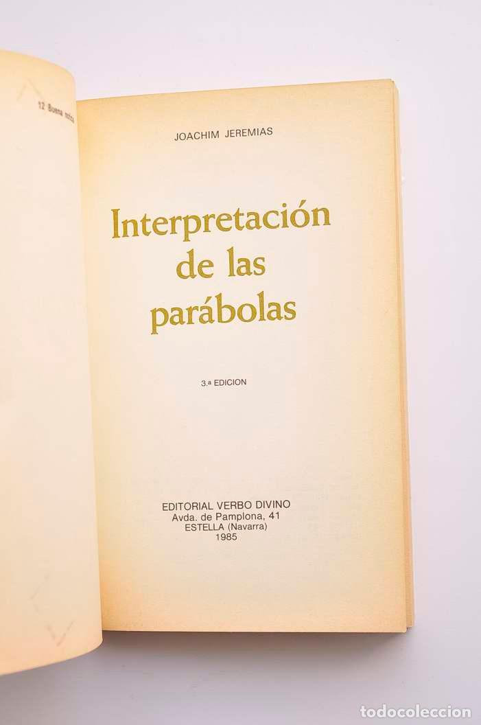 Libros: Interpretaci&oacute;n de las par&aacute;bolas - JEREMIAS, Joachim - Foto 2