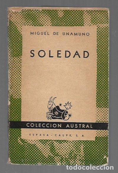 Libros: SOLEDAD - UNAMUNO, MIGUEL DE - Foto 1