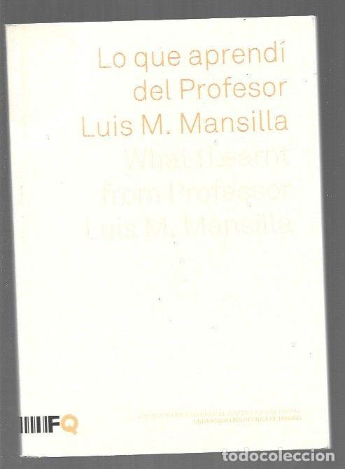 Libros: LO QUE APRENDI DEL PROFESOR LUIS M. MANSILLA - VARIOS - Foto 1