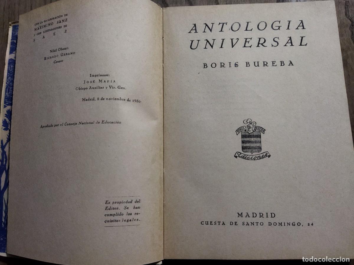 Libros: ANTOLOG&Iacute;A UNIVERSAL. - BUREBA, BORIS - Foto 3