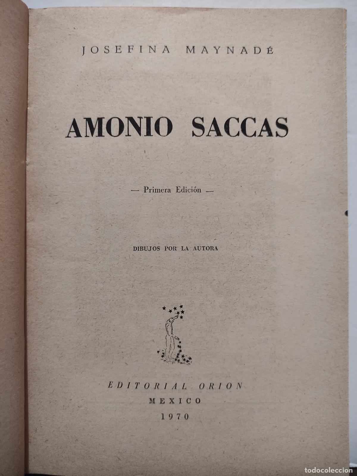 Libros: AMONIO SACCAS - JOSEFINA MAYNADE - Foto 3