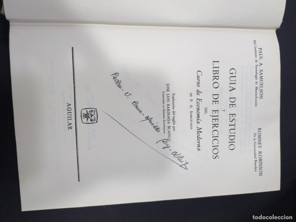 Libros: CURSO DE ECONOM&Iacute;A MODERNA GU&Iacute;A DE ESTUDIO Y LIBRO DE EJERCICIOS 1964 P. A. SAMUELSON 3&ordf; ED. AGUILAR - Foto 5