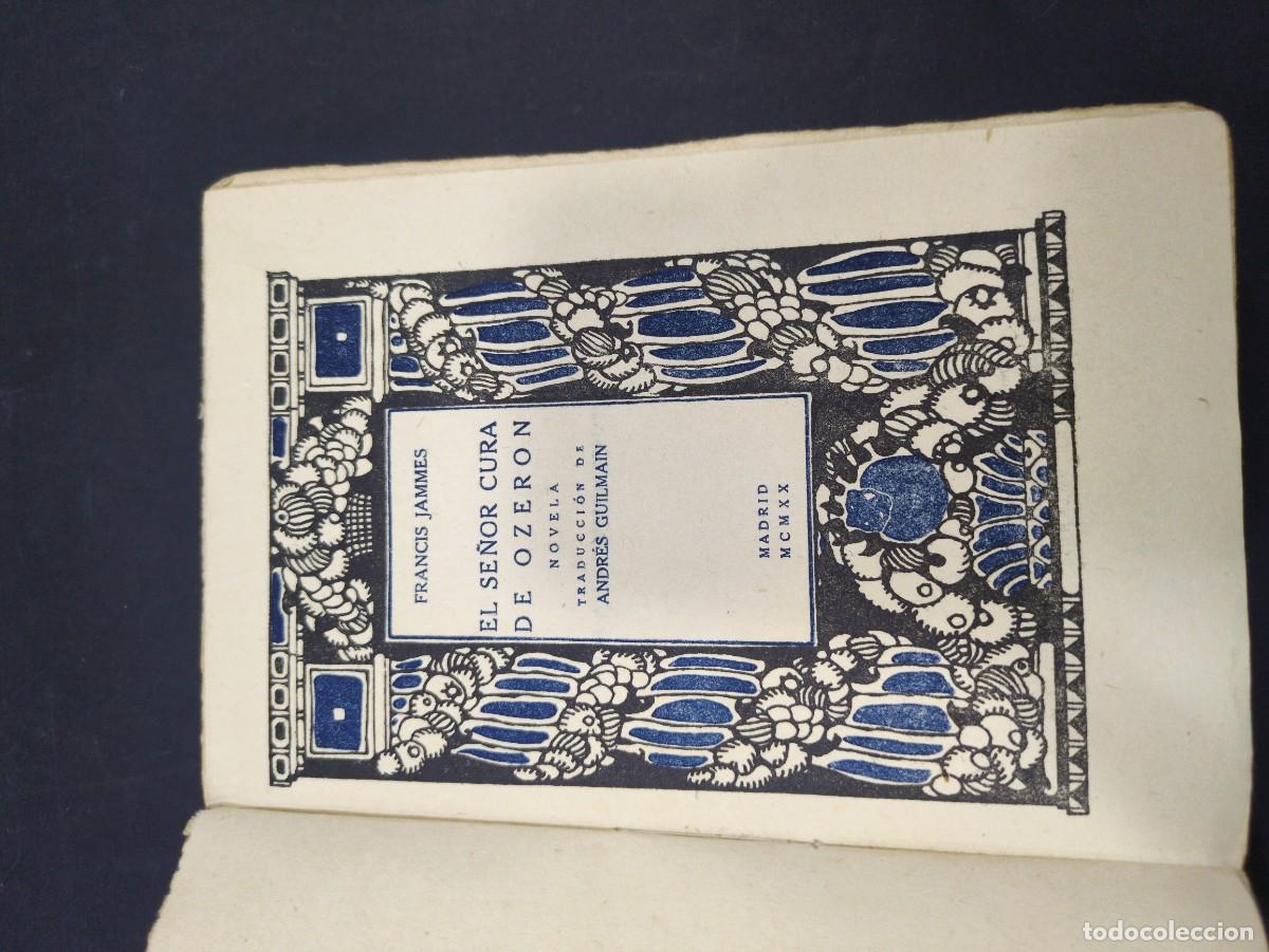 Libros: EL SE&Ntilde;OR CURA DE OZERON. - JAMMES, Francis. - Foto 3