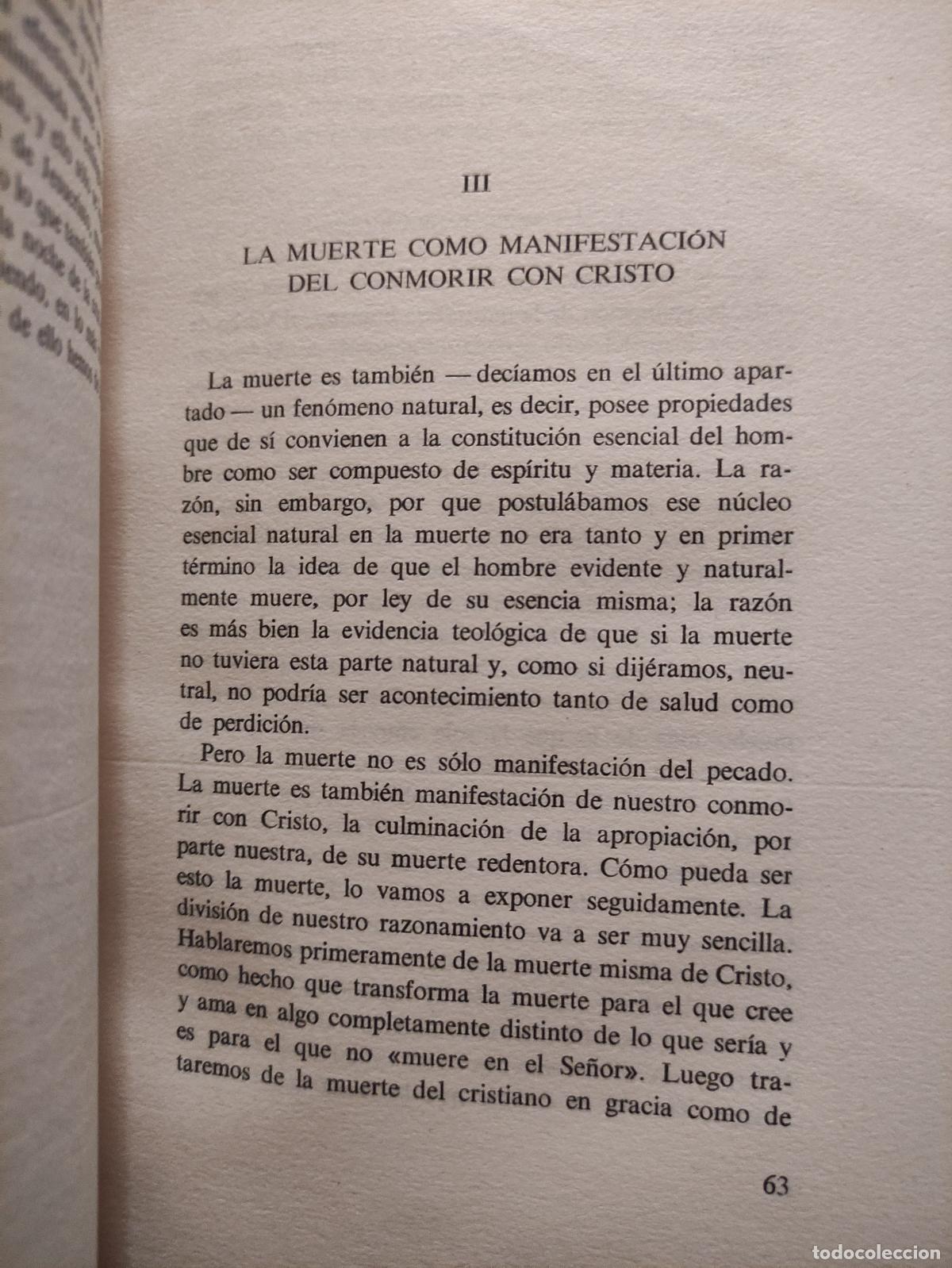Libros: SENTIDO TEOLOGICO DE LA MUERTE - KARL RAHNER - Foto 4