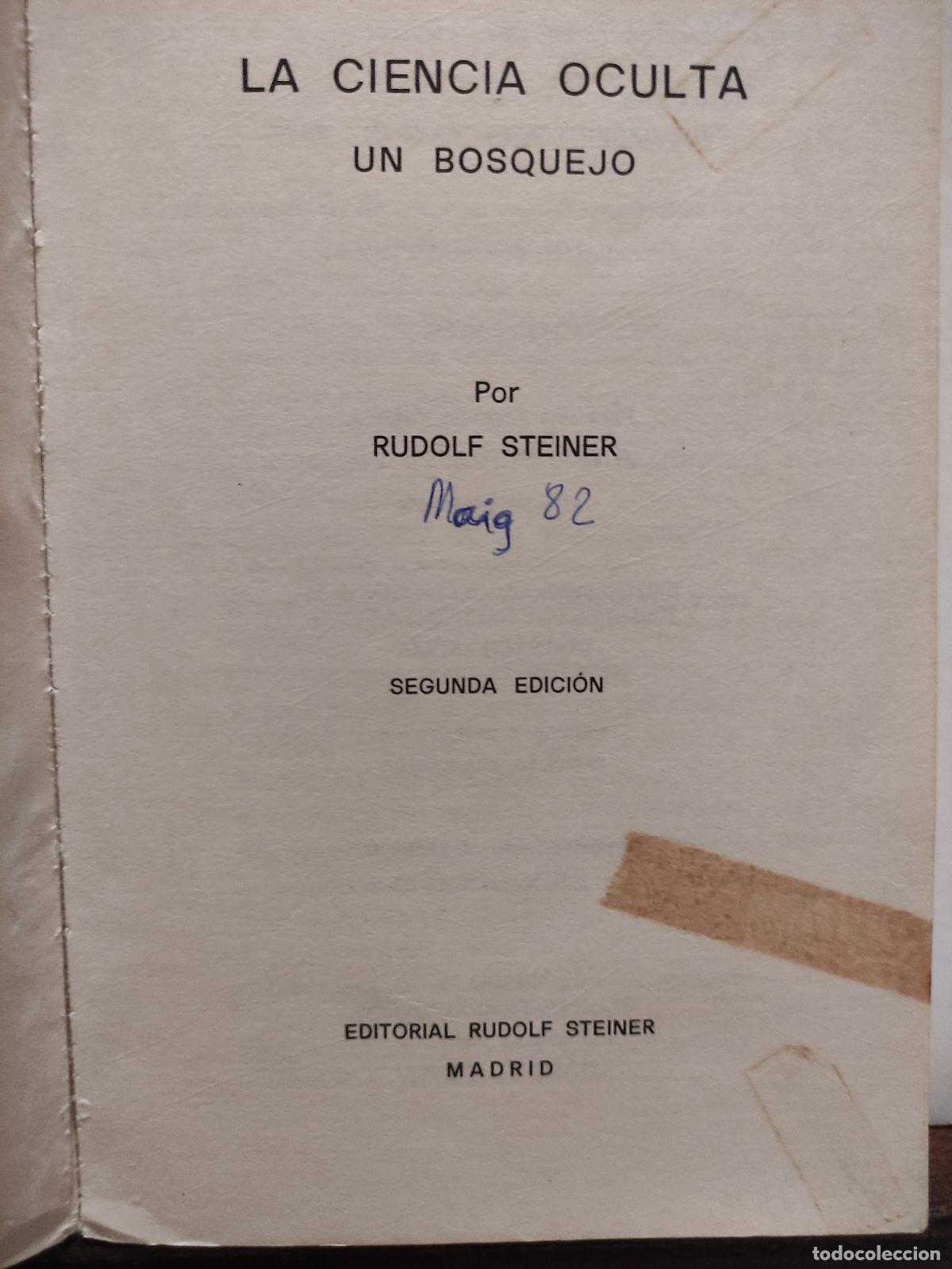 Libros: LA CIENCIA OCULTA - RUDOLF STEINER - Foto 3