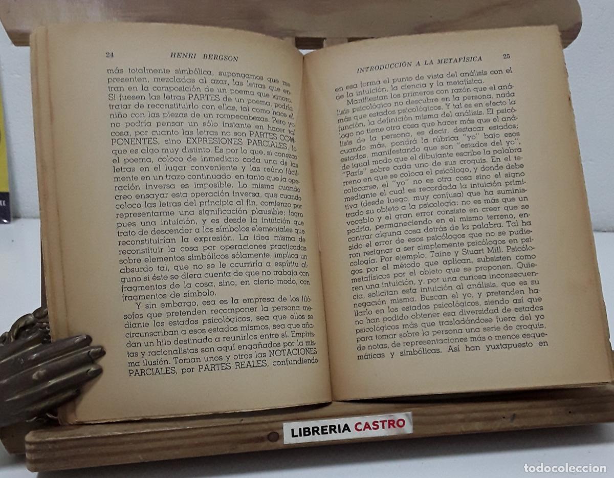 Libros: Introducci&oacute;n a la metaf&iacute;sica - Henry Bergson. - Foto 2