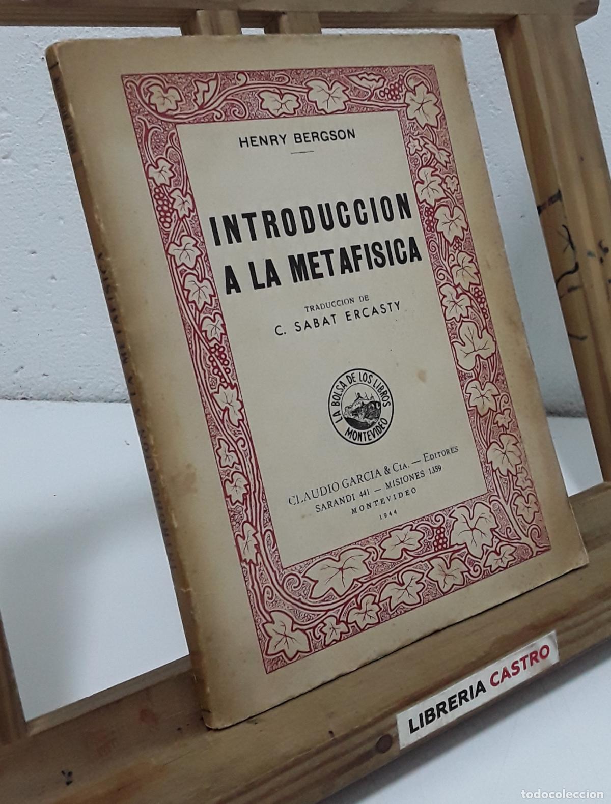 Libros: Introducci&oacute;n a la metaf&iacute;sica - Henry Bergson. - Foto 1