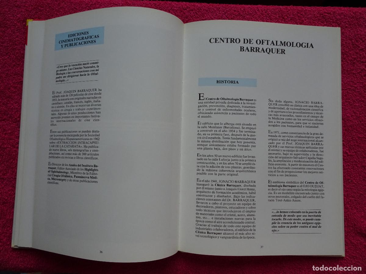 Libros: centro de oftalmolog&iacute;a barraquer 1997 con dedicatoria de Joaquim Barraquer - Foto 11