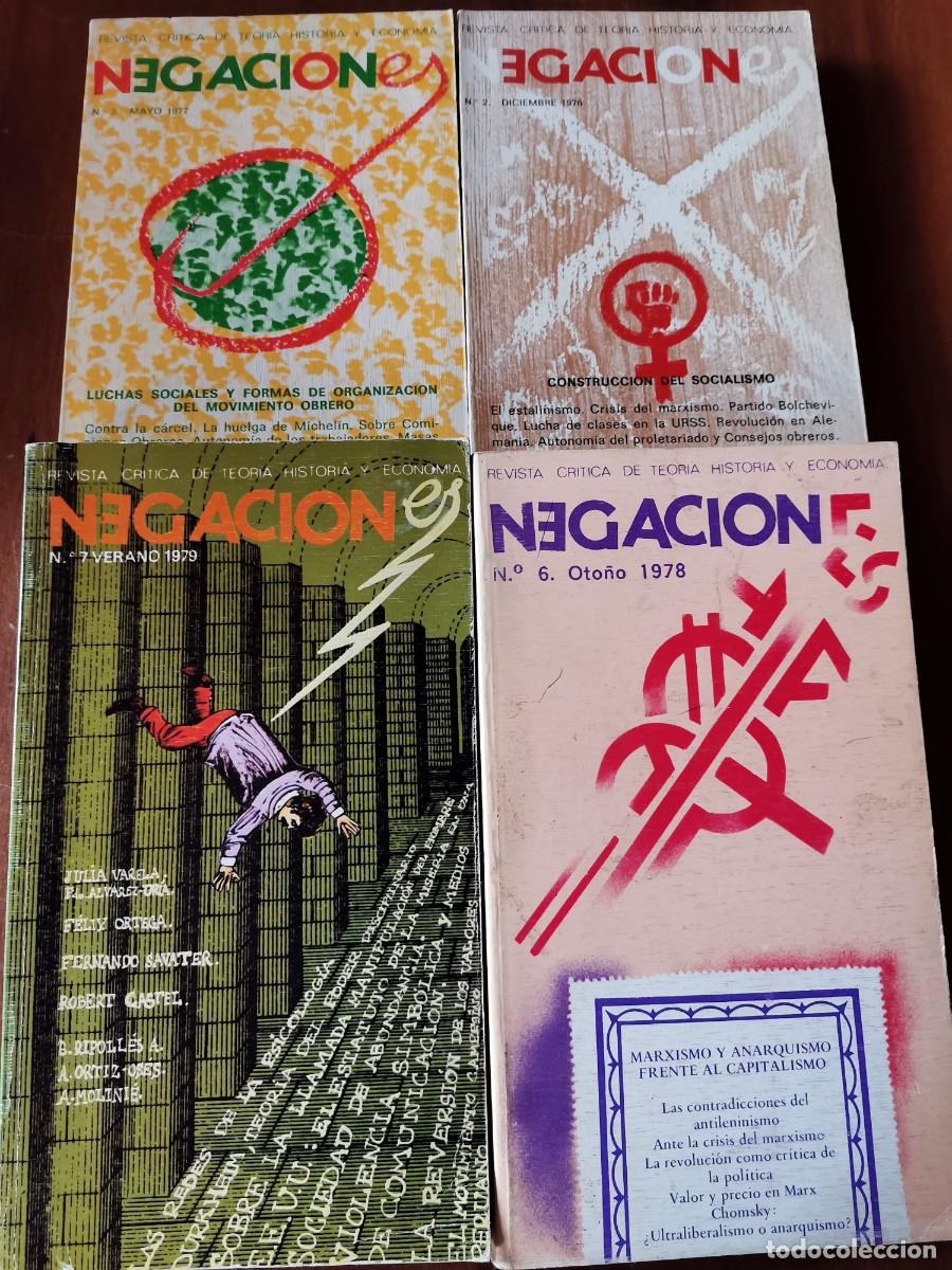 Libros: LOTE 4 REVISTAS.Numeros2,3, 6 Y 7- REVISTA NEGACIONES