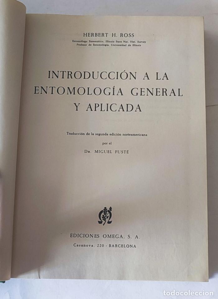 Libros: INTRODUCCI&Oacute;N A LA ENTOMOLOG&Iacute;A - Herbert H. Ross - Foto 3