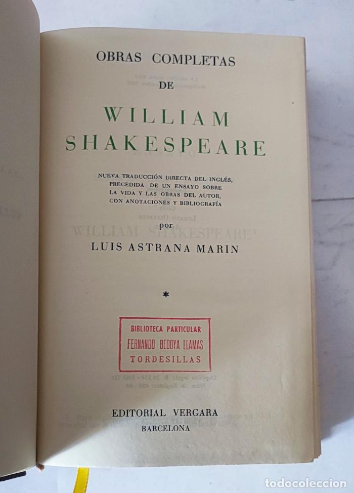 Libros: WILLIAM SHAKESPEARE. OBRAS COMPLETAS (3 TOMOS) - William Shakespeare - Foto 3