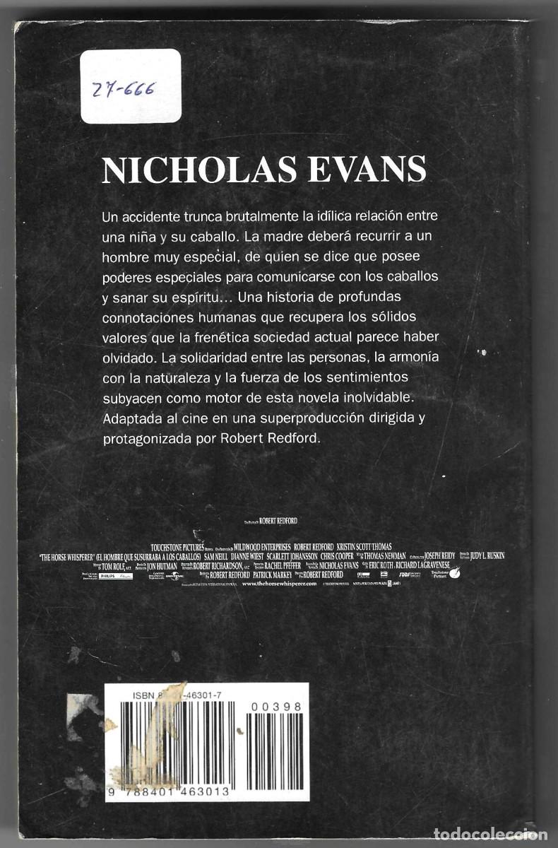 Libros: Libro. El Hombre que susurraba a los caballos. Nicholas Evans. ref. 27-666 - Foto 2
