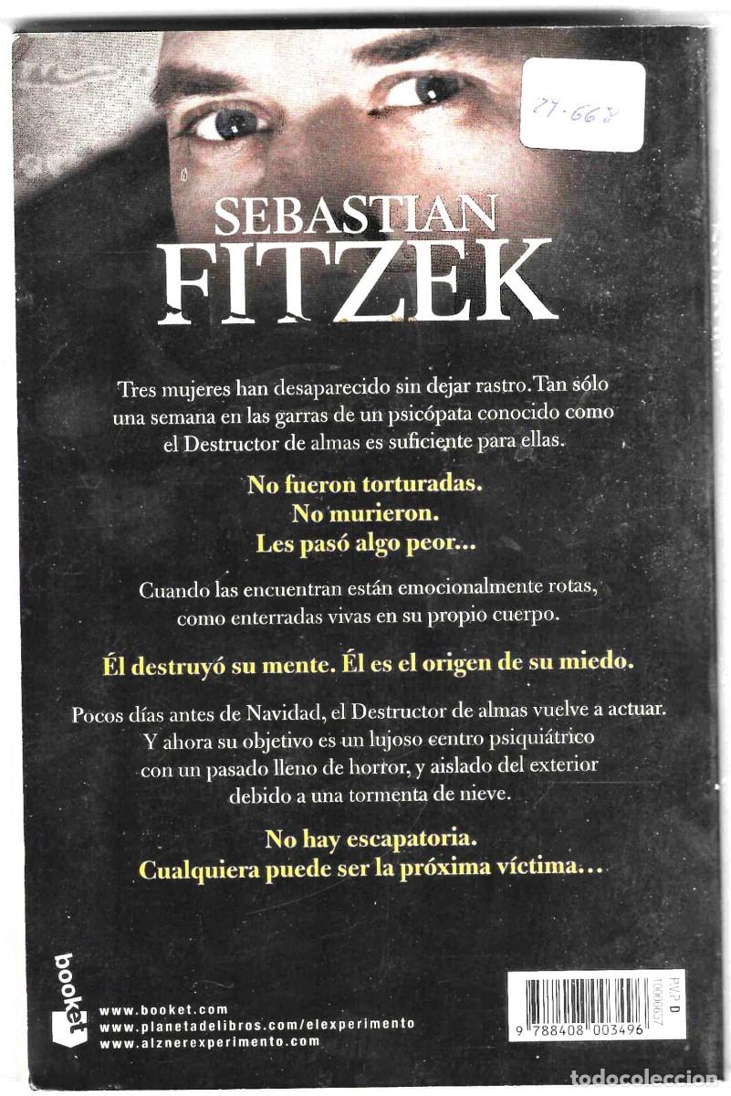 Libros: Libro. El Experimento. Sebastian Fitzek. ref. 27-668 - Foto 2