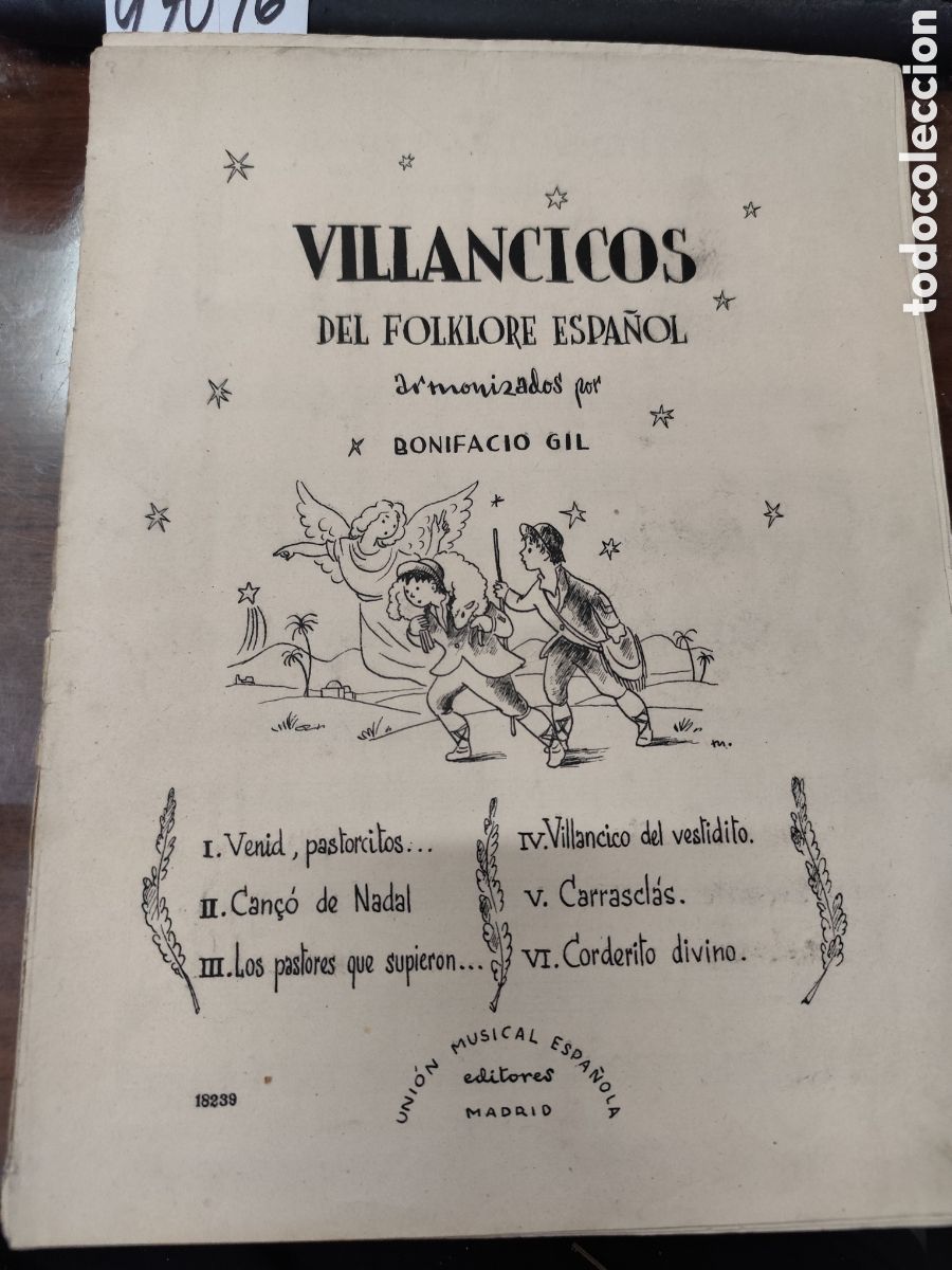 Libros: VILLANCICOS DEL FOLKLORE ESPA&Ntilde;OL. M&uacute;sica. Partituras - GIL,Bonifacio (Armonizados)